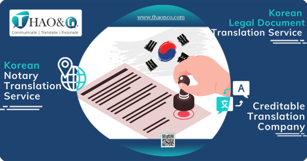 Korean Notary Translation Service Thao & Co.