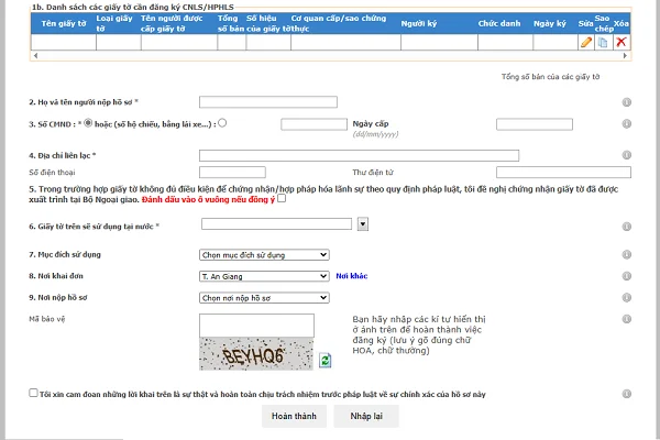 Consular Legalization Online Form - Pt2 - Thao & Co.