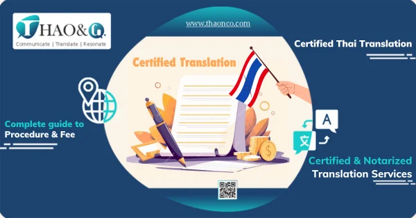 Certified Thai Translation - Thao & Co.