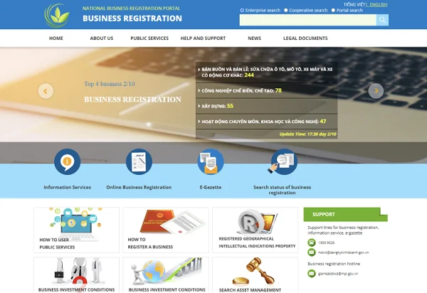 Vietnam National Business Registration Portal