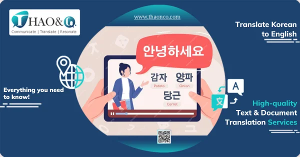 Translate Korean to English - Thao & Co.