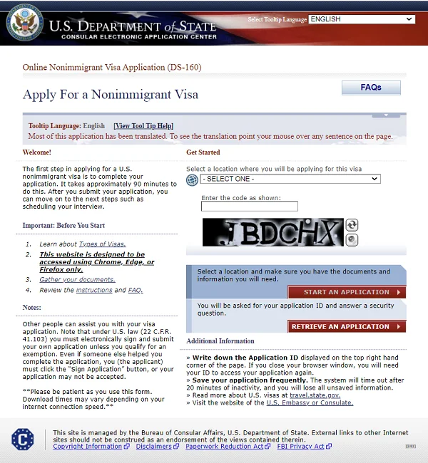 How to fill up DS-160 form - Thao & Co.