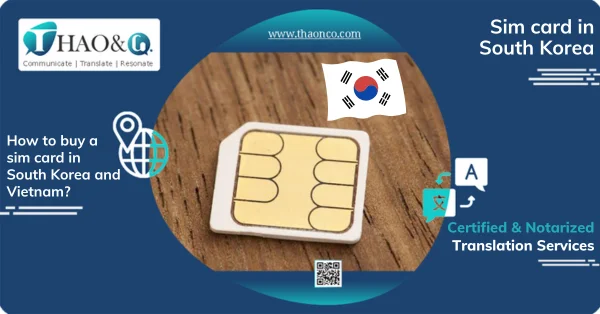 Sim card in South Korea - Thao & Co.