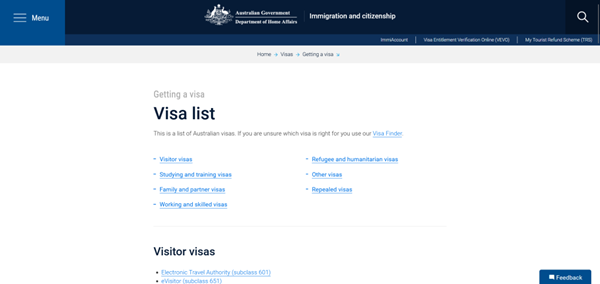 AUS Visa types example - Thao & Co.