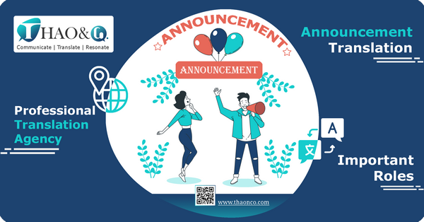 Announcement Translation Services - Thao & Co.