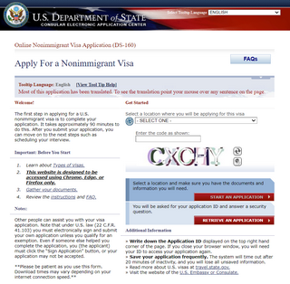 DS-160 Form of US Visa - Thao & Co.